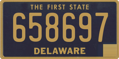 DE license plate 658697