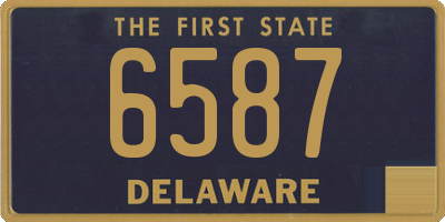 DE license plate 6587