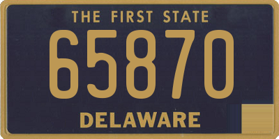 DE license plate 65870