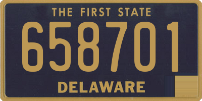 DE license plate 658701