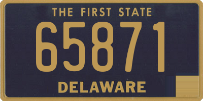 DE license plate 65871