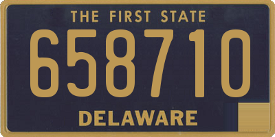 DE license plate 658710