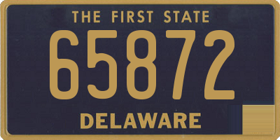 DE license plate 65872