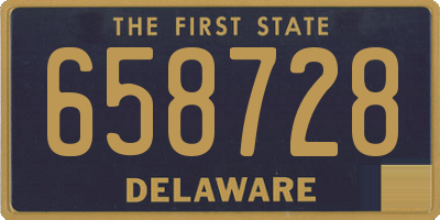 DE license plate 658728