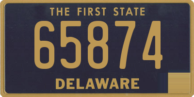 DE license plate 65874