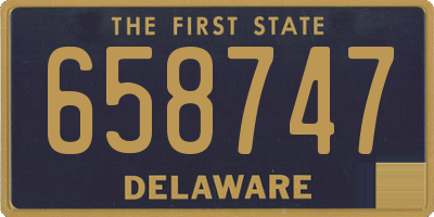 DE license plate 658747