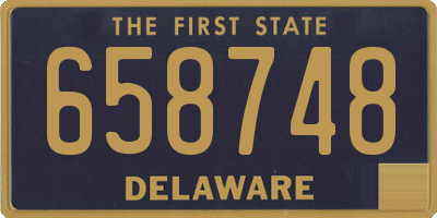 DE license plate 658748