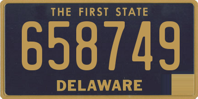 DE license plate 658749