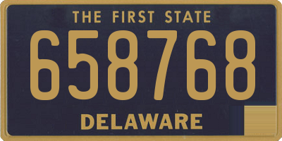DE license plate 658768