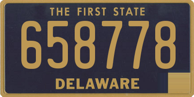 DE license plate 658778