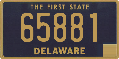 DE license plate 65881