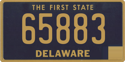 DE license plate 65883