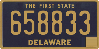 DE license plate 658833