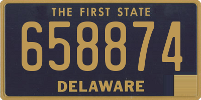 DE license plate 658874