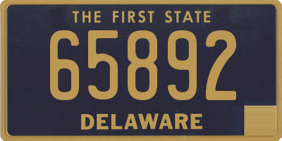 DE license plate 65892