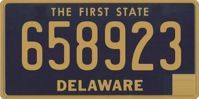 DE license plate 658923