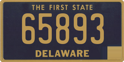 DE license plate 65893