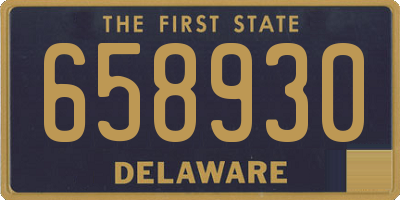 DE license plate 658930
