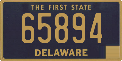 DE license plate 65894