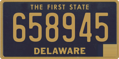 DE license plate 658945