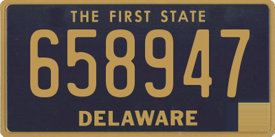 DE license plate 658947