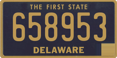 DE license plate 658953