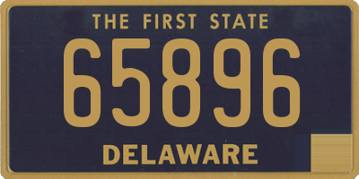 DE license plate 65896
