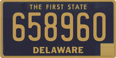DE license plate 658960