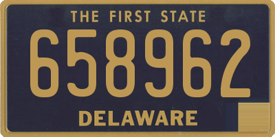 DE license plate 658962