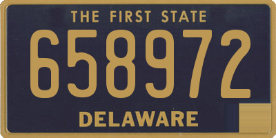 DE license plate 658972