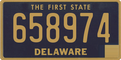 DE license plate 658974