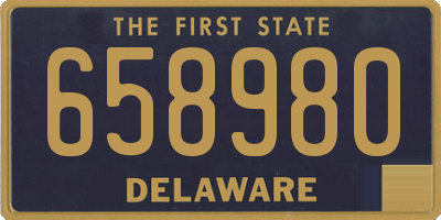 DE license plate 658980