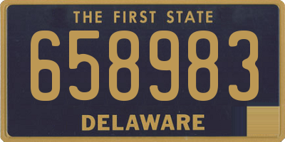 DE license plate 658983