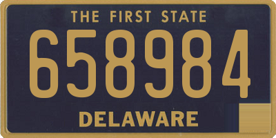 DE license plate 658984