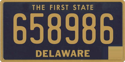 DE license plate 658986