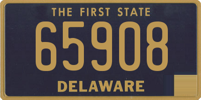 DE license plate 65908