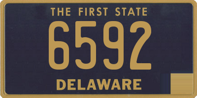 DE license plate 6592