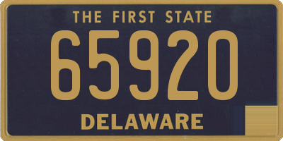 DE license plate 65920