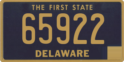 DE license plate 65922