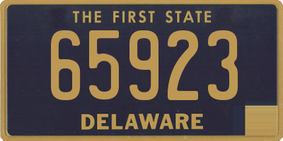 DE license plate 65923