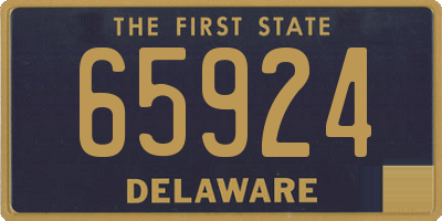 DE license plate 65924
