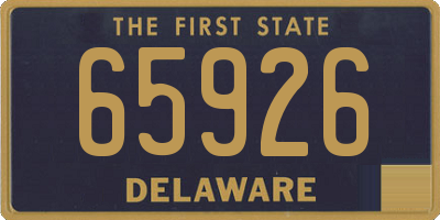 DE license plate 65926