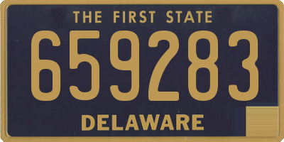 DE license plate 659283