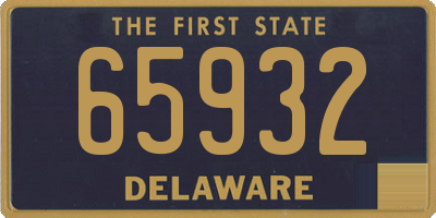 DE license plate 65932