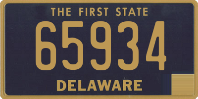 DE license plate 65934