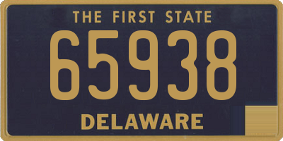 DE license plate 65938