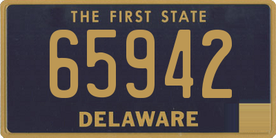 DE license plate 65942