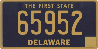 DE license plate 65952