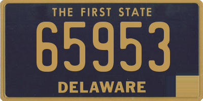 DE license plate 65953