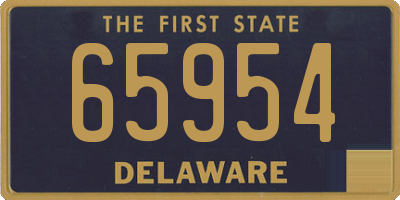 DE license plate 65954